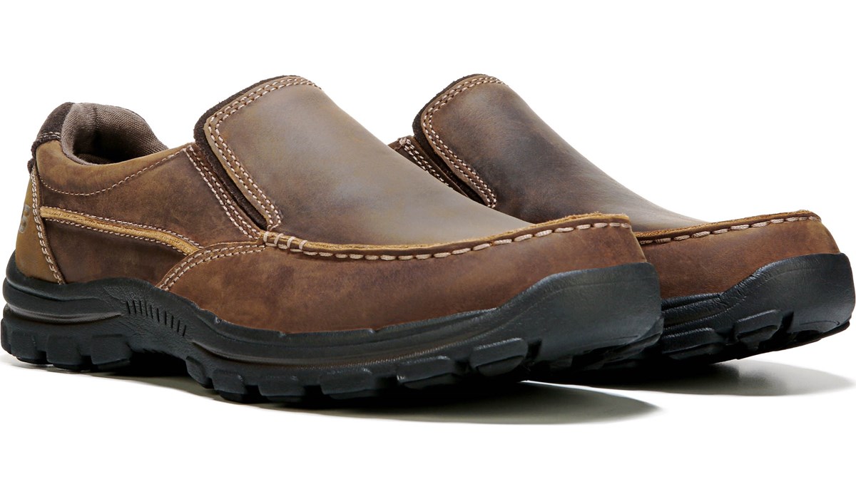 skechers brown slip on