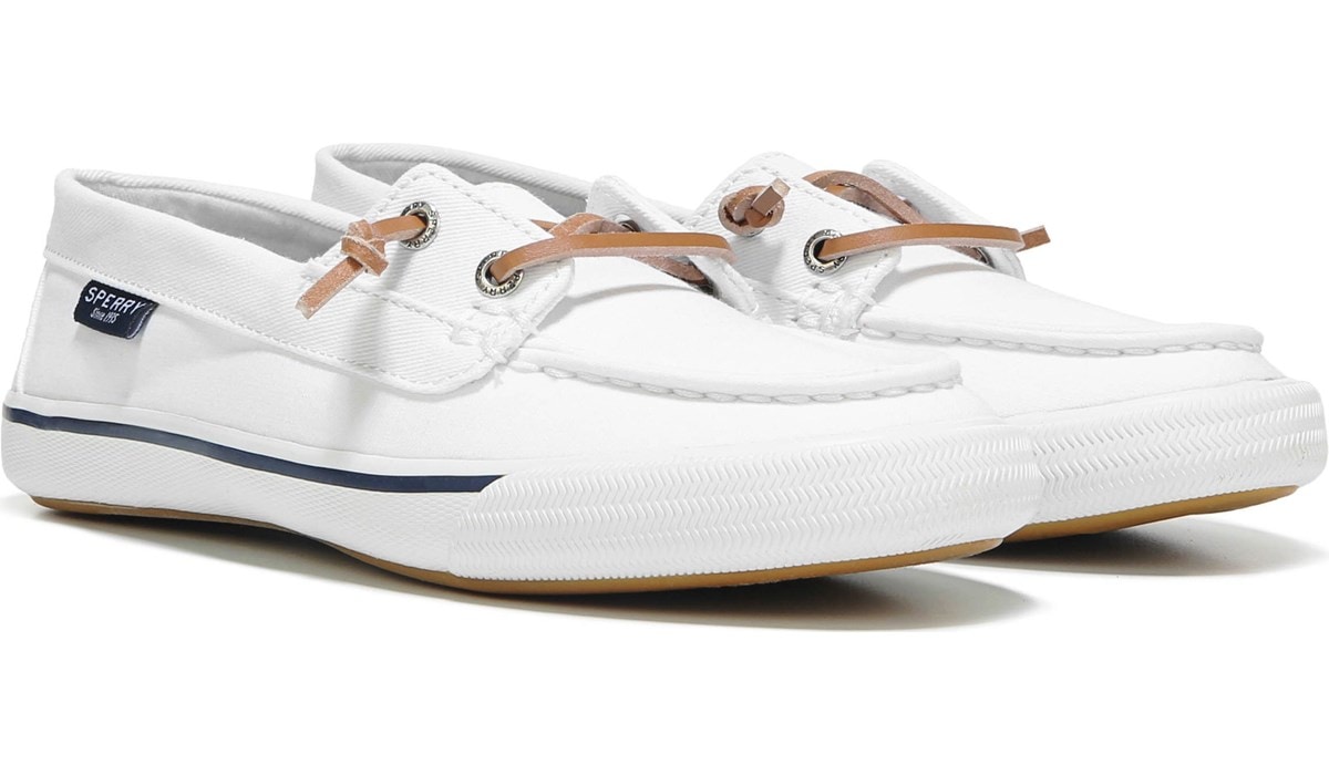 sperry white canvas shoes