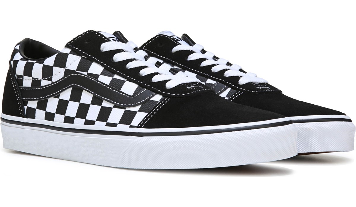 black and white low top vans