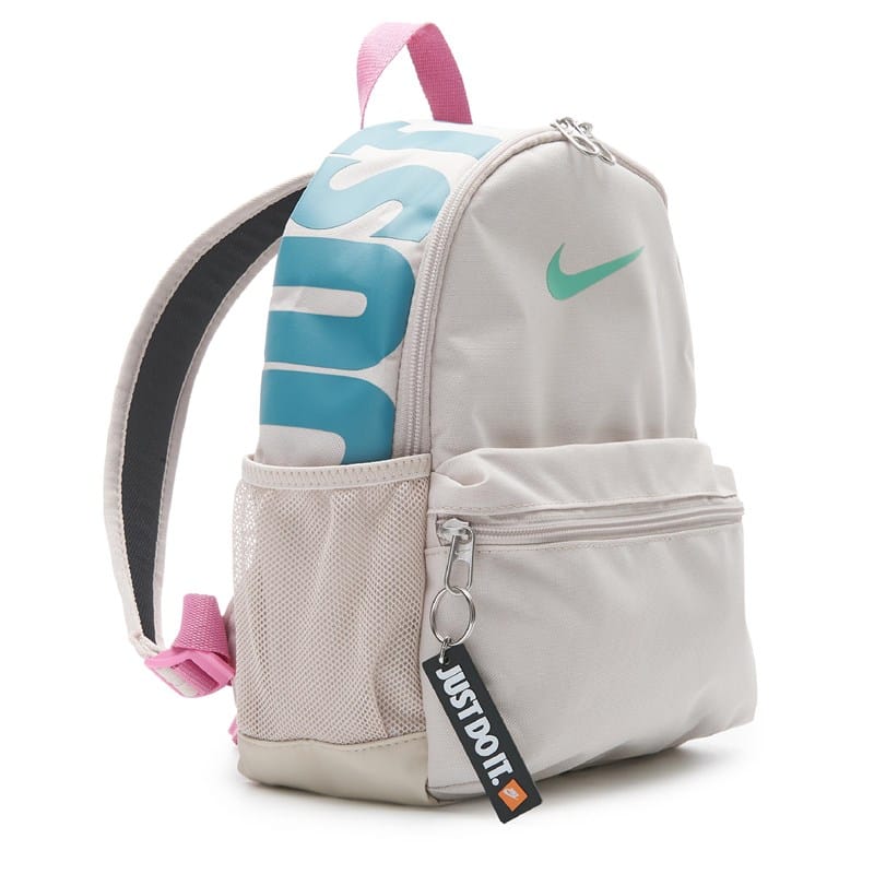 Nike Brasilia JDI Mini Backpack Shoes (Orewood/Emerald Green/Pink) - Size 0.0 OT