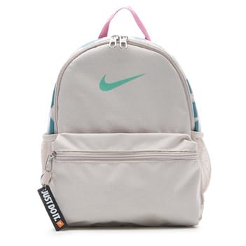 nike backpack small logo Black/White Mini Multipocket – Recycled Threads while a zippered front pocket keeps smaller items within easy reach Nike Futura Seafoam Mini Backpack
