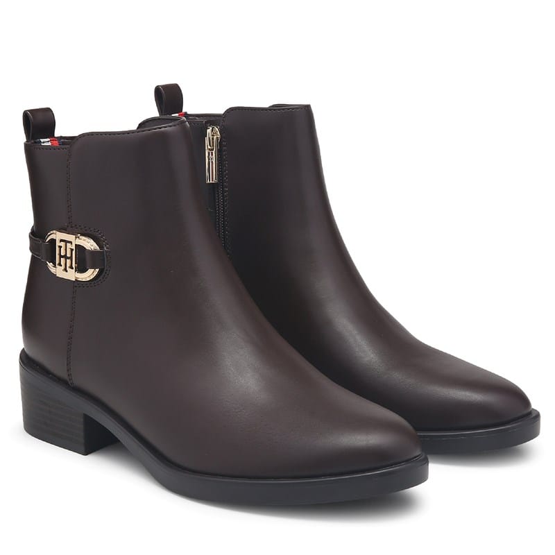 Tommy Hilfiger Women's Imiera Ankle Booties (Dark Brown) - Size 8.0 M