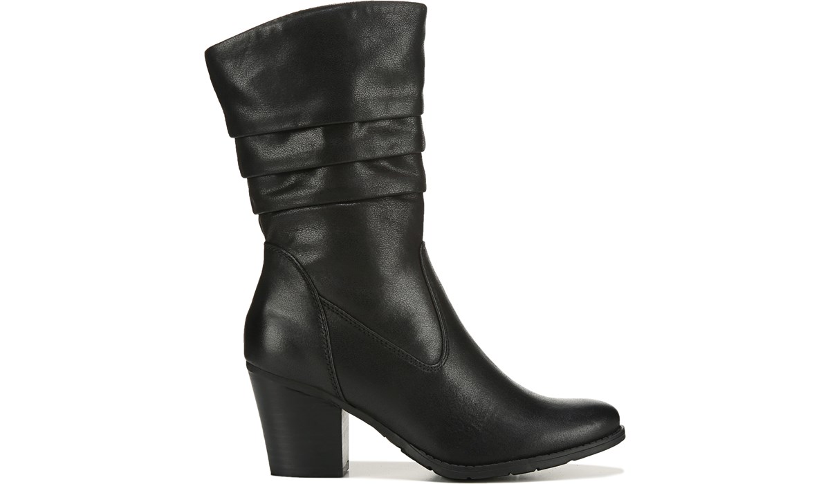 mid shaft black boots