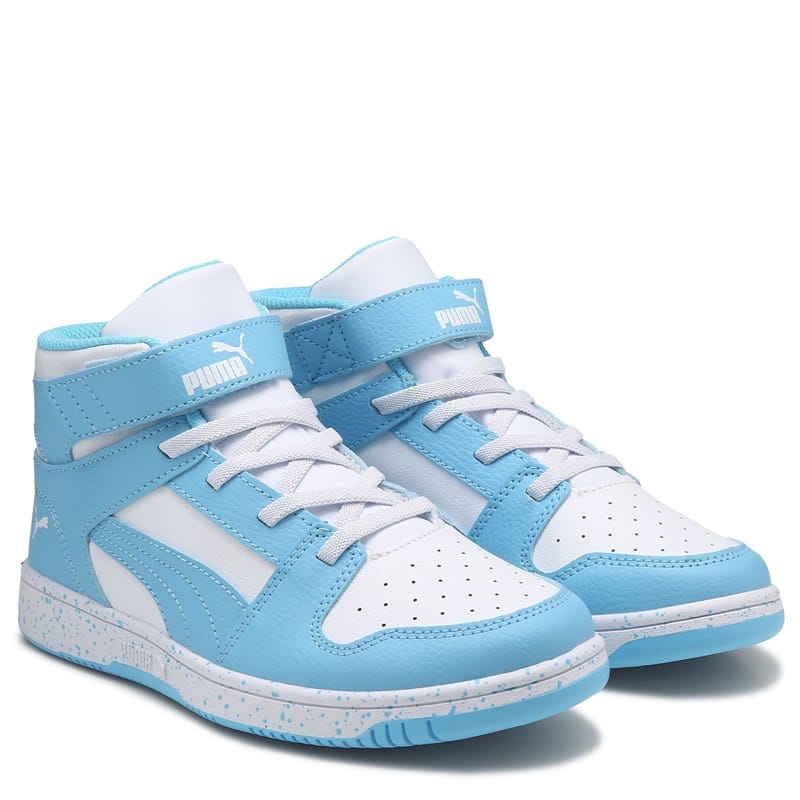 Puma Kids' Rebound Layup High Top Little Kid Shoes (Blue/White) - Size 2.5 M