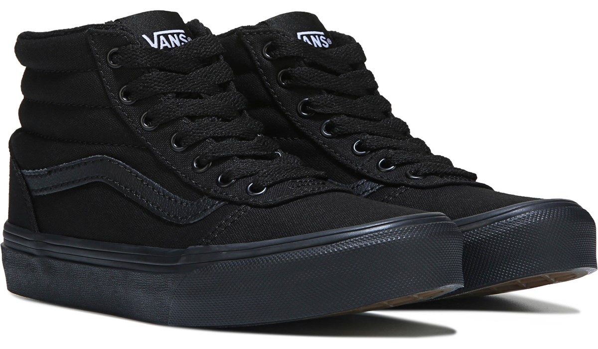 kids black high top vans