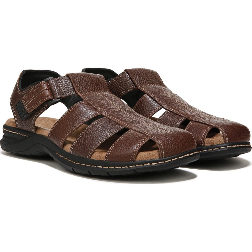 Dr‎ Scholls Gaston Fisherman Sandals Men\'s US 11 M Brown Leather Memory Cool Fit Dr. Scholl main image 3