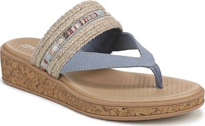Birdie Wedge Sandal - Blue/Natural