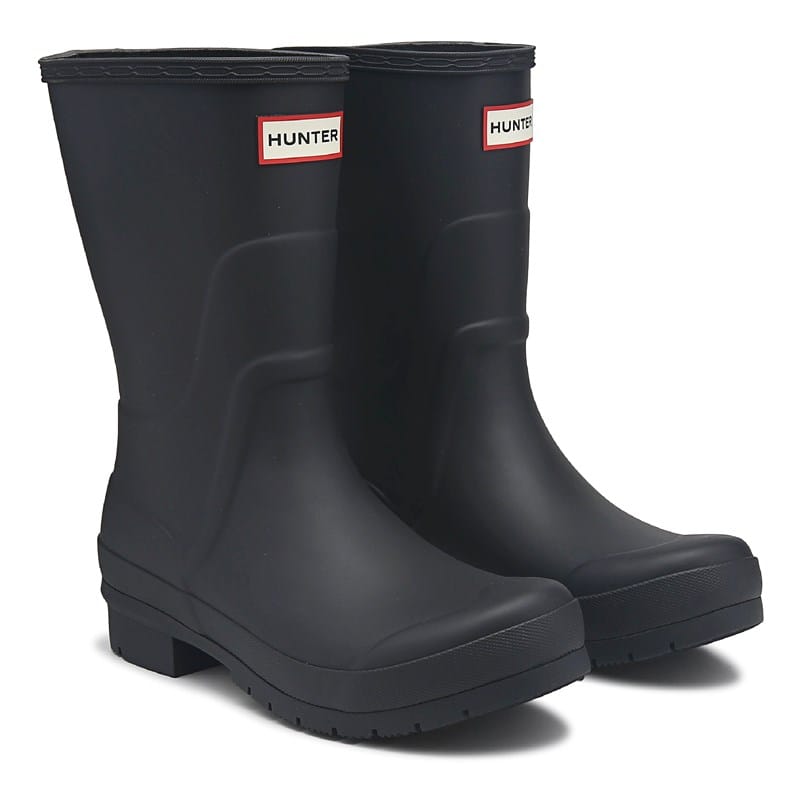Hunter Women's Liberty Rubber Waterproof Rain Boots (Black) - Size 9.0 M