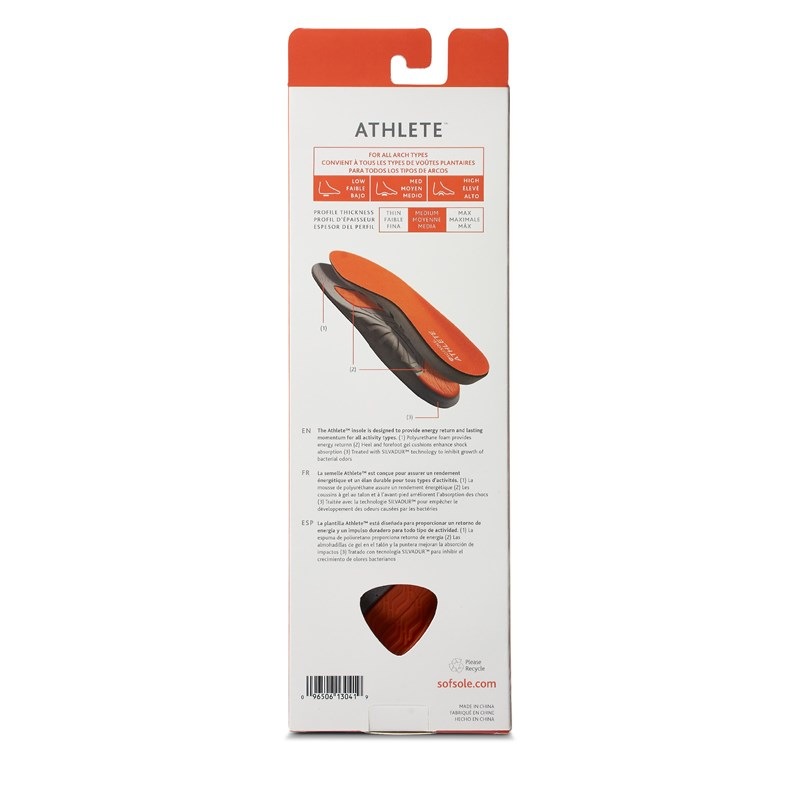 Sof Sole Men's Athlete Insole Size 7-13 Shoes (Assorted) - Size 0.0 OT