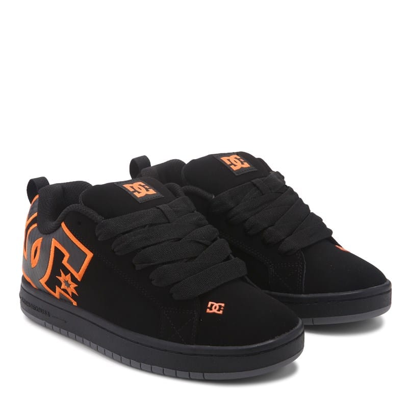 DC Shoes Men's Court Graffik Skate Shoes (Black/Orange) - Size 9.0 M