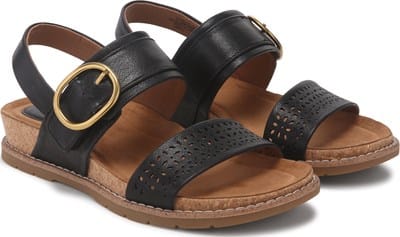 Women's Garland Footbed Sandal - Black