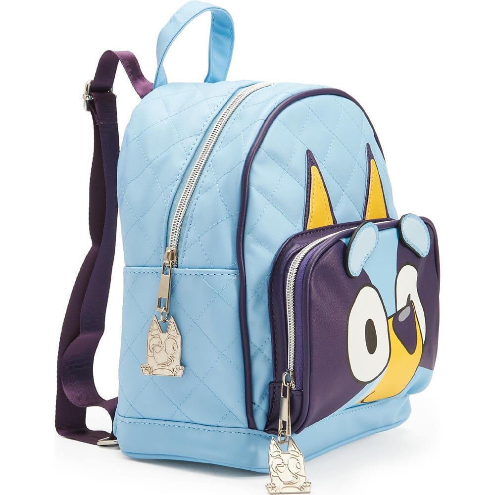 bluey backpack mini for Kids Toddlers, Small Bag 11.5x9 in with Adjustable Straps for Travel Picnic Vacation Gifts for Kids (Blue) Bluey Is A 6 Year Old Blue Heller Puppy Who Has Abundance Of Energy Bluey Mini Backpack | SHOE