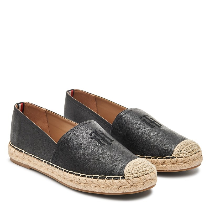 Tommy Hilfiger Women's Pazon Espadrille Sandals (Black/Natural) - Size 11.0 M