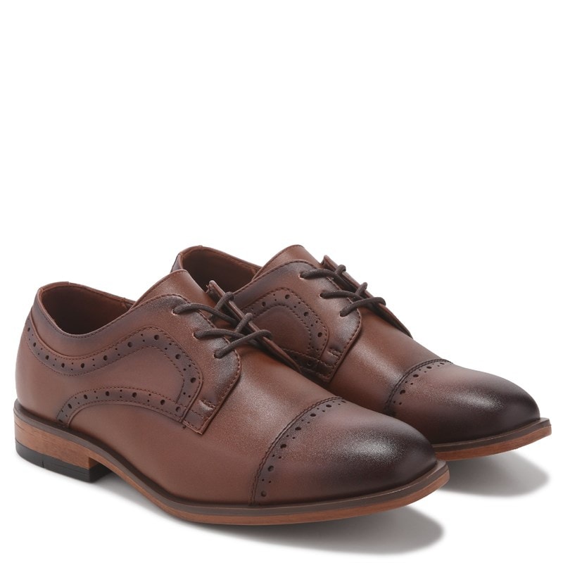 Perry Ellis Portfolio Kids' Liam Lace Up Dress Shoe Little/Big Kid Shoes (Cognac) - Size 13.0 M