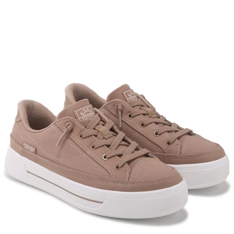 Skechers Women's Slip-Ins Bobs Social Canvas Sneakers (Mocha) - Size 9.5 M