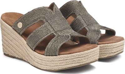 Women's Martha Stewart Iris Metallic Jute Wedge Sandal - Bronze