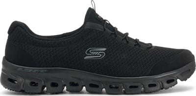 SKETCHERS SUMMITS SLIP RESISTANT WORK SHOE BLACK COMPOSITE TOE 10 STYLE 200098 Skechers Men main image 3
