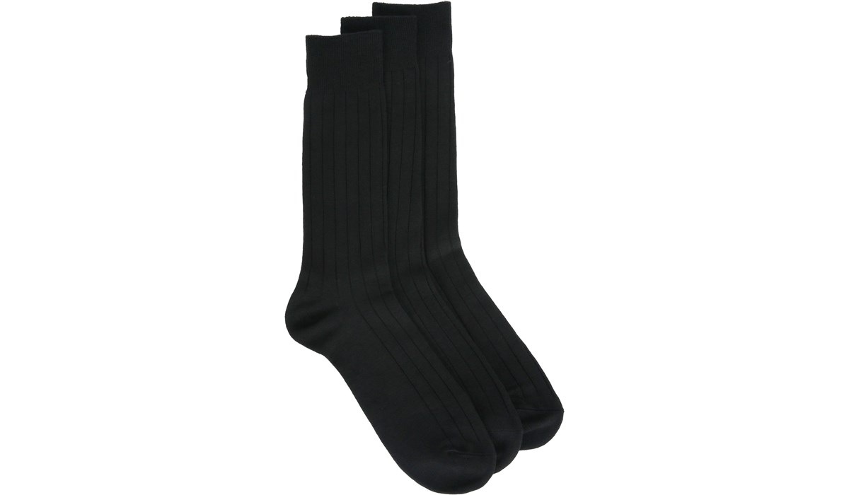 Men's 3 Pack Wide Rib Dress Socks - Right