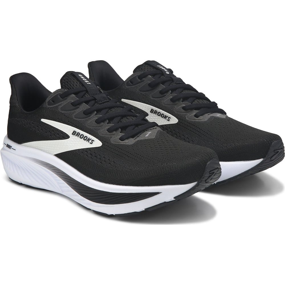 Brooks Men's Ghost 17 Medium/Wide Running Shoes (Black/White) - Size 14.0 2E