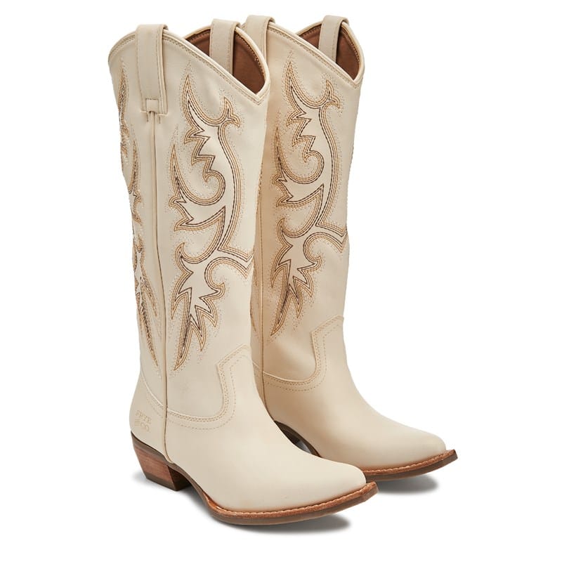 Frye And Co. Women's Irlene Tall Cowboy Boots (Off White) - Size 11.0 M