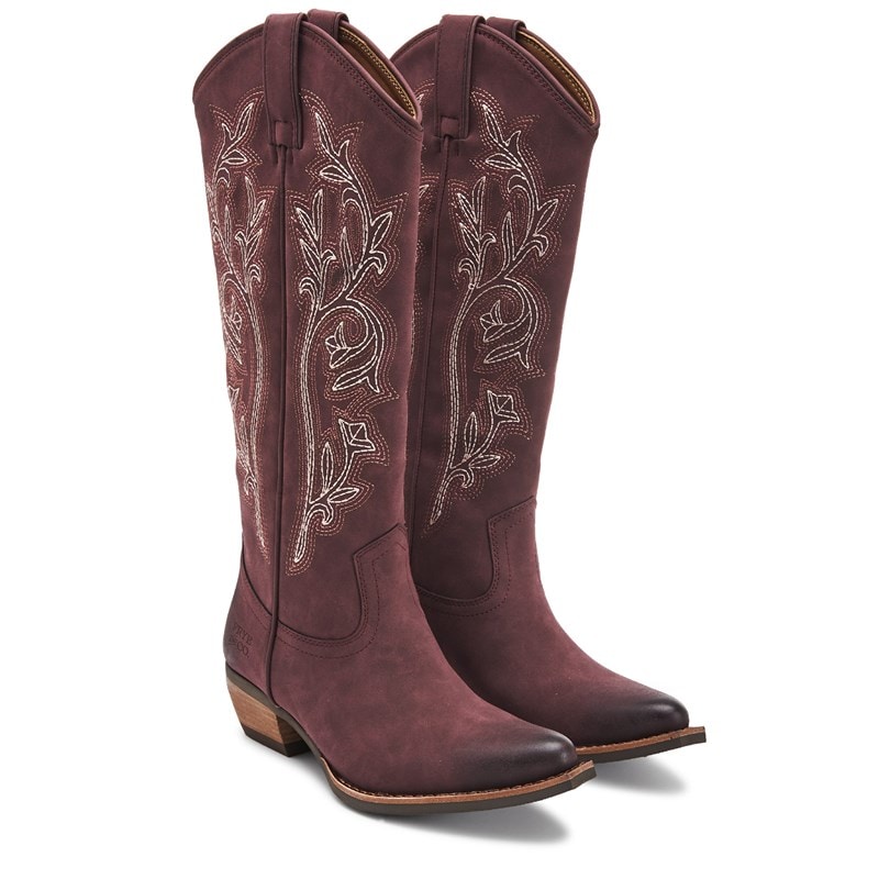 Frye And Co. Women's Irlene Tall Cowboy Boots (Mulberry) - Size 11.0 M