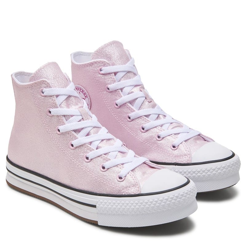 Converse Kids' Chuck Taylor All Star Lift High Top Sneaker Big Kid Shoes (Pink Glitter) - Size 4.5 M