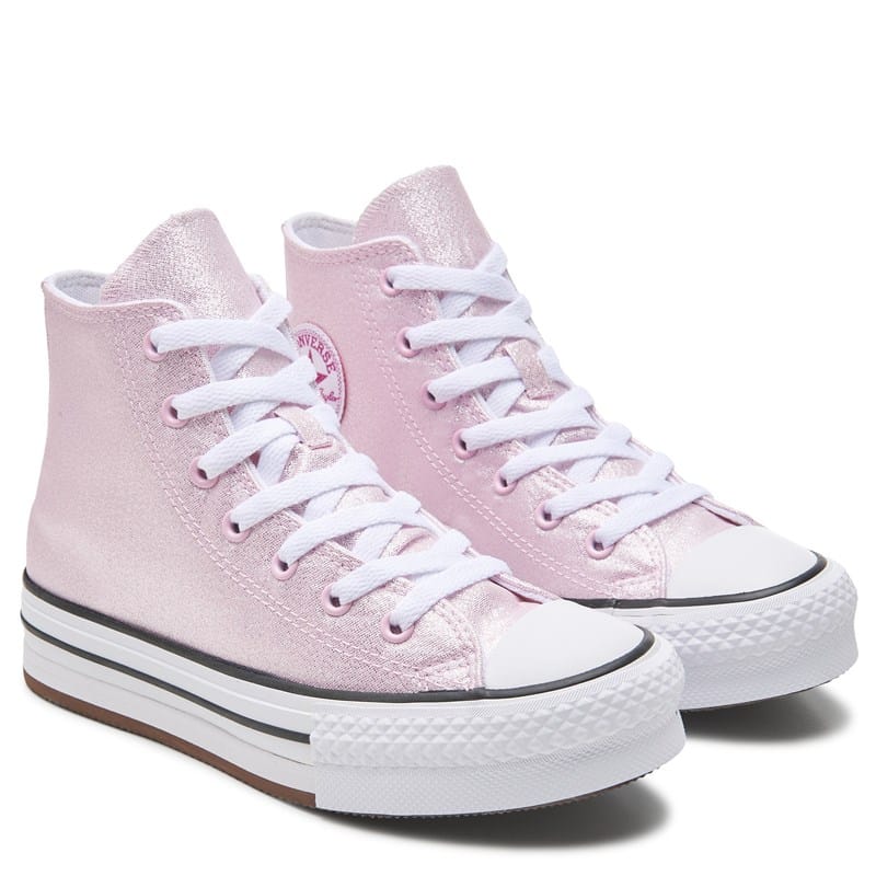 Converse Kids' Chuck Taylor All Star Lift High Top Sneaker Little Kid Shoes (Pink Glitter) - Size 2.0 M