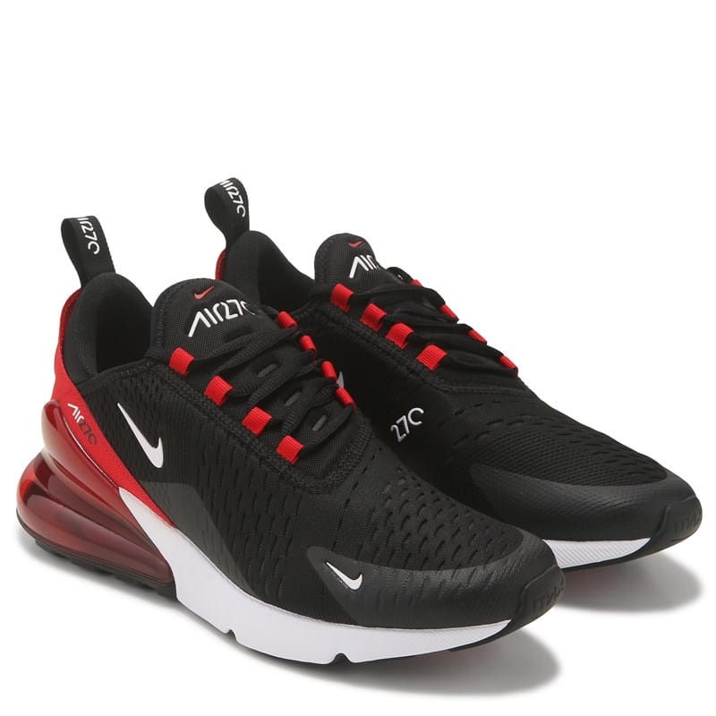Nike Men's Air Max 270 Sneakers (Black/Red) - Size 9.0 M