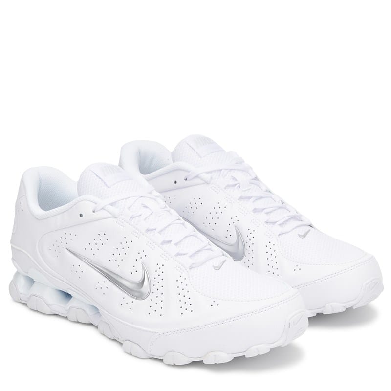 Nike Men's Reax 8 Nsw Sl Sneakers (White/Silver) - Size 9.5 M