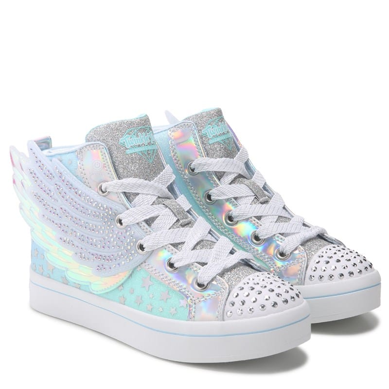 Skechers Kids' Twi-Lites Lighted Hi Top Sneaker Toddler/Little Kid Shoes (Light Blue Multi) - Size 2.0 M