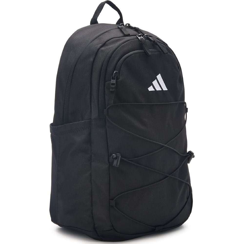 adidas black backpack strap on front adidas Amplifier Bungee Backpack Black/White
