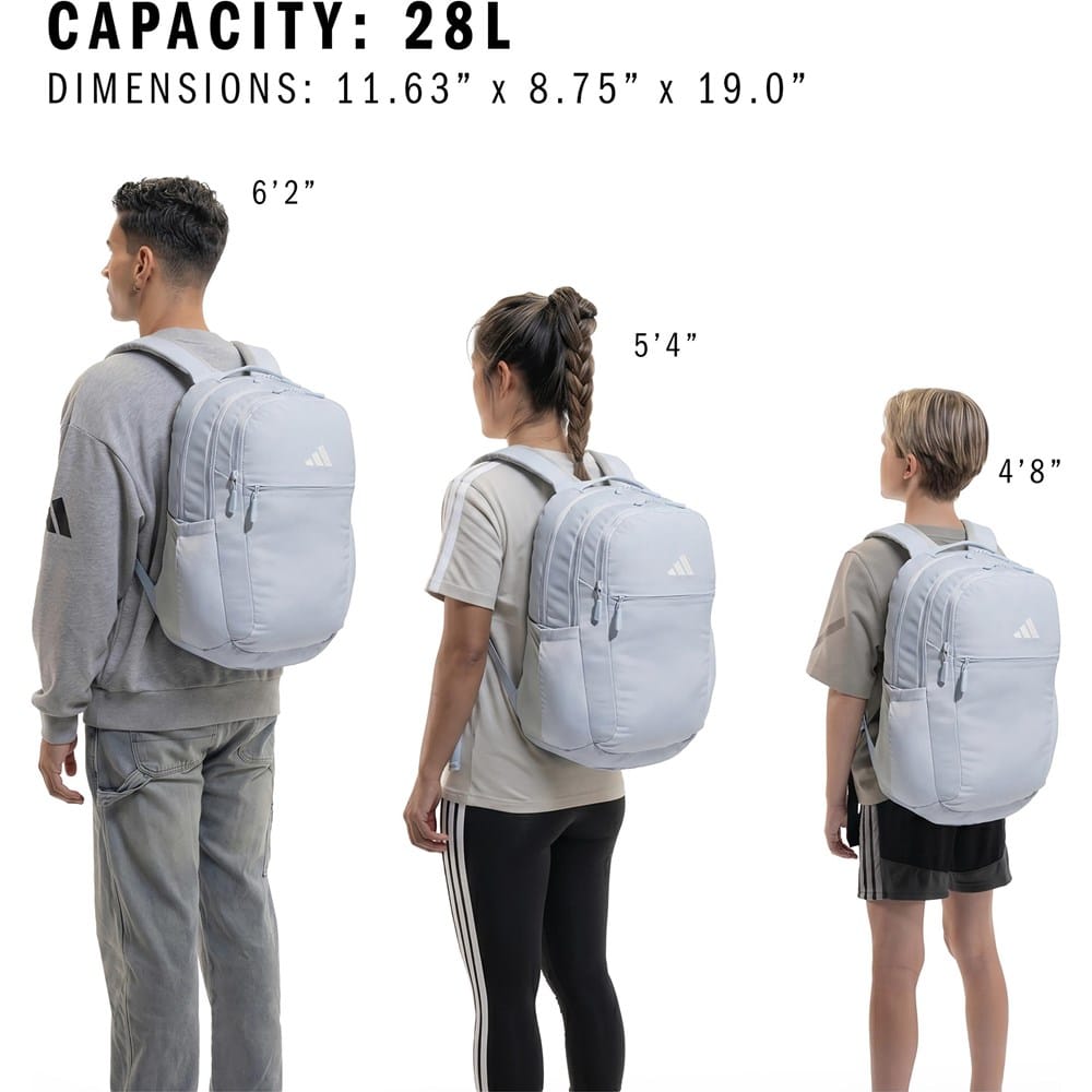 adidas bp power iv medium backpack black white Stadium 4 including one that can hold a size 5 soccer ball and two mesh side pockets that can each hold a 32 oz water bottle Stadium 4 Backpack