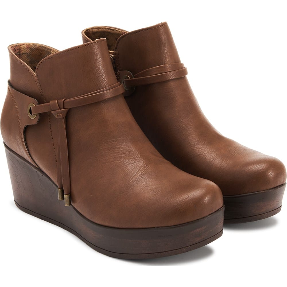 B O C by Brn Women's Leonna Wedge Bootie - Brown - Wedge Boots - 11