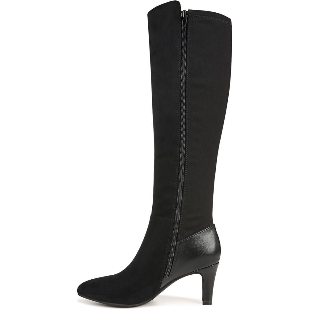 knee high black dress boots Nuthatch Suede Knee-High Boot - Black