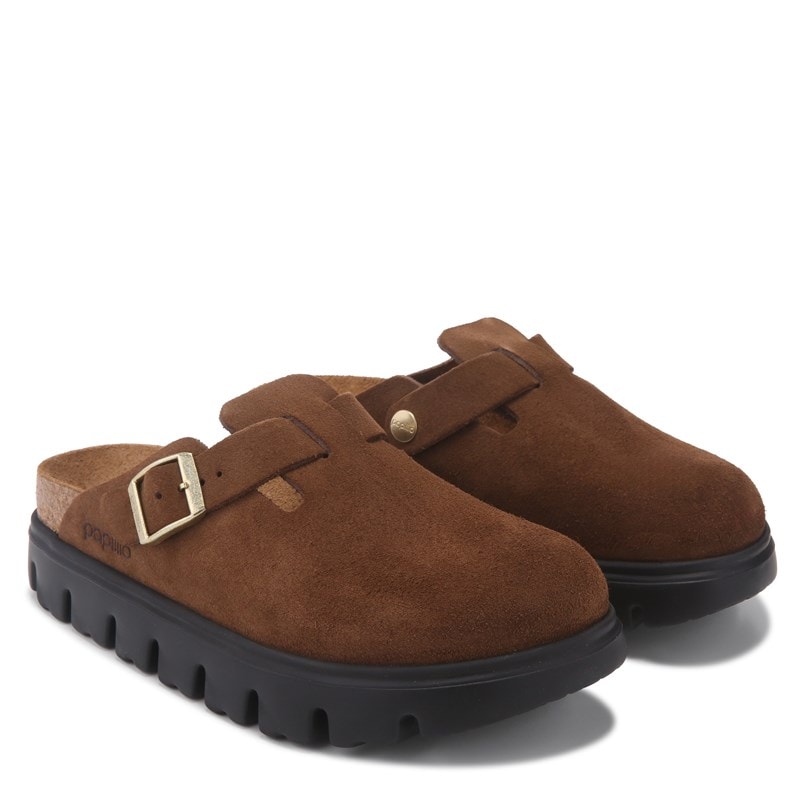 Birkenstock Women's Boston Chunky Clog by Papillio Shoes (Dark Tea) - Size 37.0 M