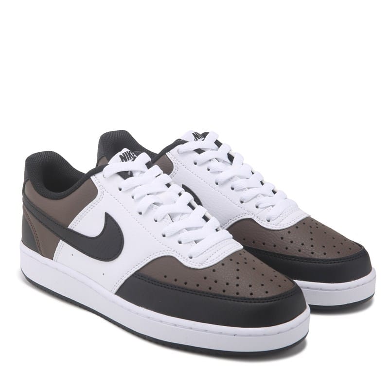Nike Men's Court Vision Low Sneakers (White/Brown/Black) - Size 14.0 M