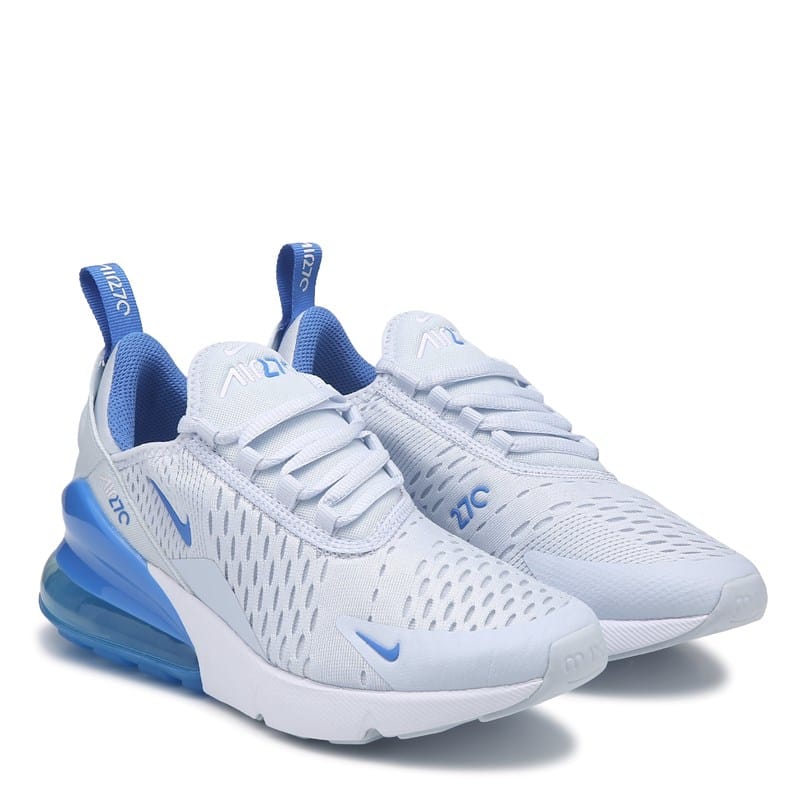 Nike Kids' Air Max 270 Sneaker Big Kid Shoes (Grey/Blue) - Size 4.0 M