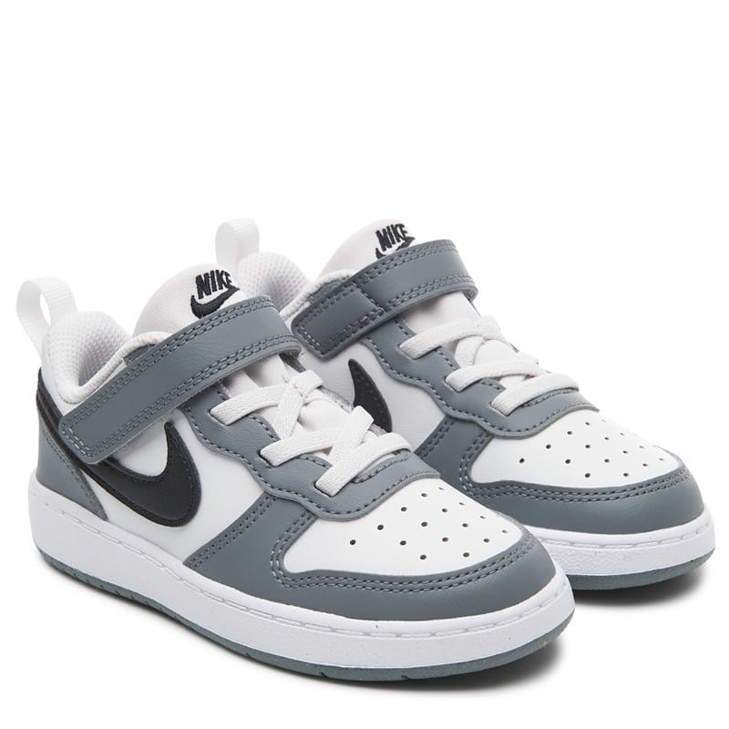 Nike Kids' Court Borough Low Recraft Sneaker Baby/Toddler Shoes (Grey/White/Black) - Size 9.0 M