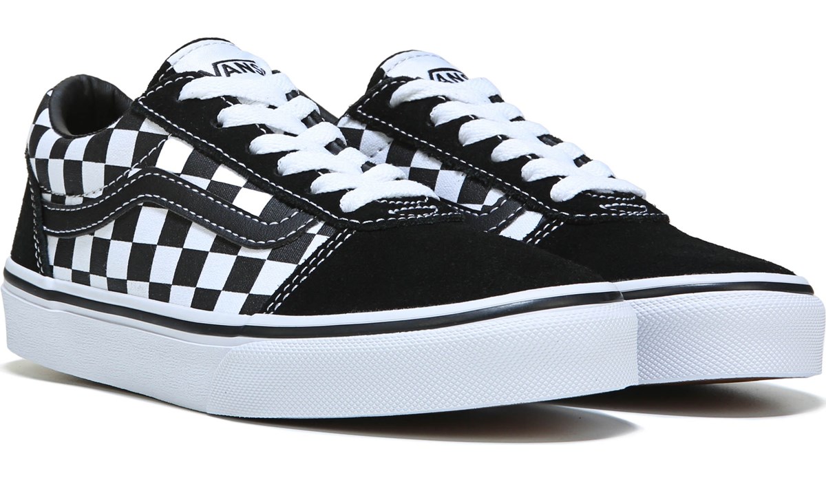 vans shoes black and white boys