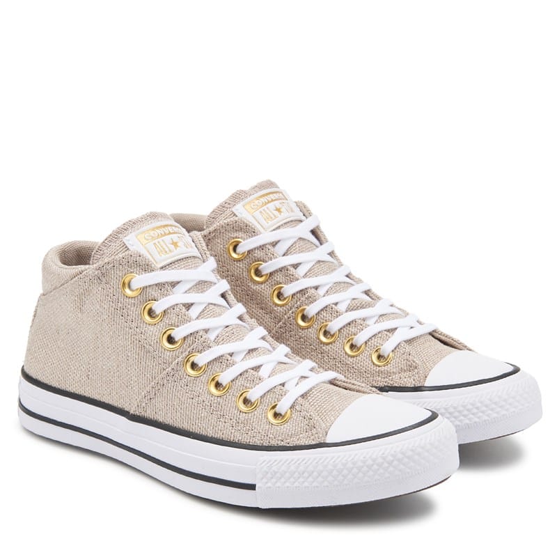Converse Women's Chuck Taylor All Star Madison High Top Sneakers (Tan/Gold) - Size 5.5 M