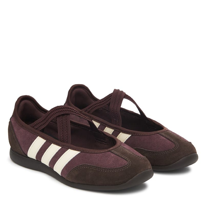Adidas Women's Barreda Mary Jane Sneakers (Dark Brown) - Size 9.5 M