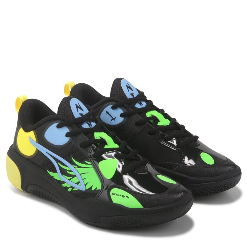 Puma Kids' Mb World .01 Basketball Shoe Big Kid Shoes (Black/Yellow) - Size 4.5 M