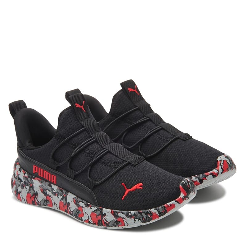 Puma Kids' One4all 2.0 Sneaker Little Kid Shoes (Black/Red) - Size 2.5 W