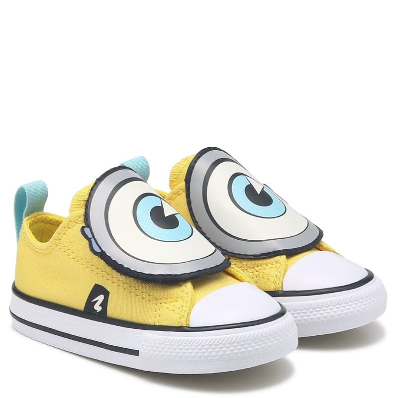 Converse Kids' Chuck Taylor All Star 1 Strap Low Top Sneaker Toddler Shoes (Minions Yellow/White) - Size 5.0 M