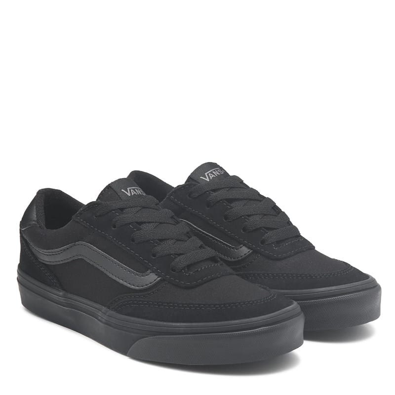 Vans Kids' Brooklyn Low Top Sneaker Little/Big Kid Shoes (Black) - Size 6.5 M