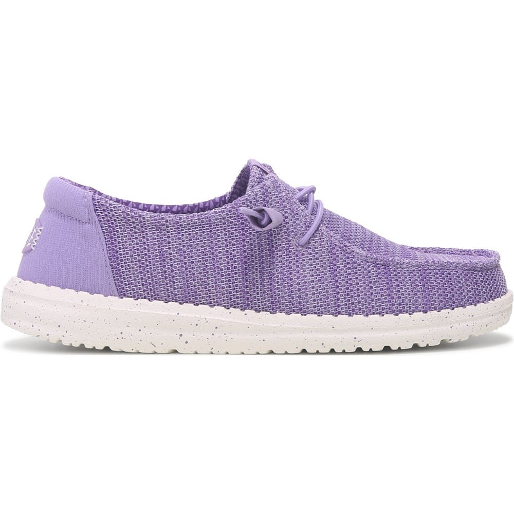 Women's purple footwear - Women's purple Wendy stretch sox slip on shoe