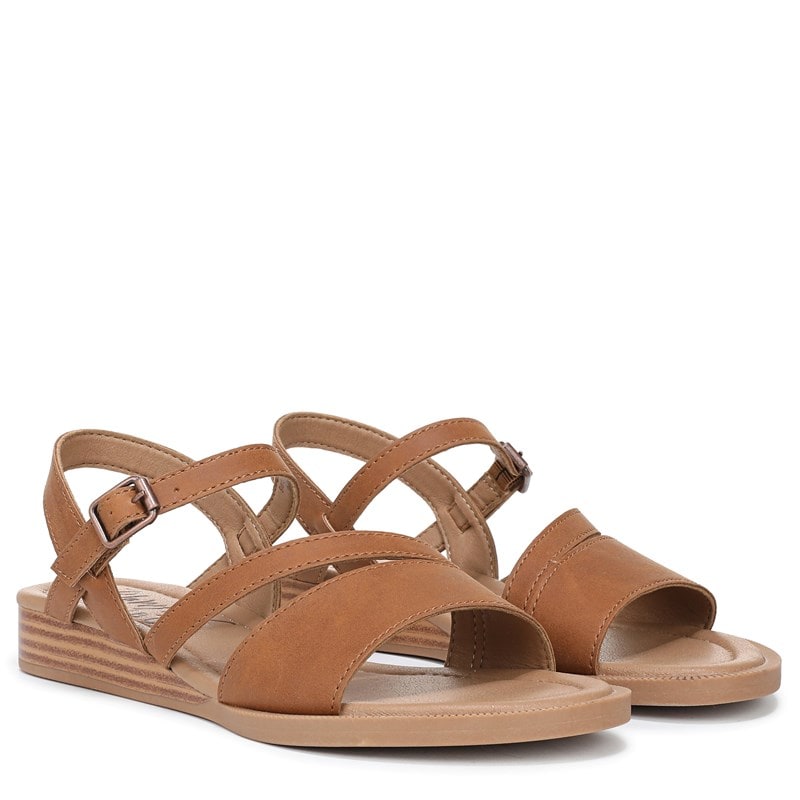 Blowfish Malibu Women's Arrow Strappy Sandals (Scotch Brown Faux Leather) - Size 8.0 M