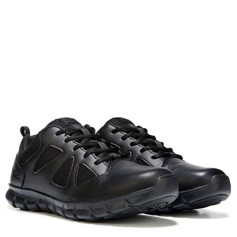 Reebok Duty Men's Sublite Cushion Tactical Oxford Shoes (Black Leather) - Size 10.0 M