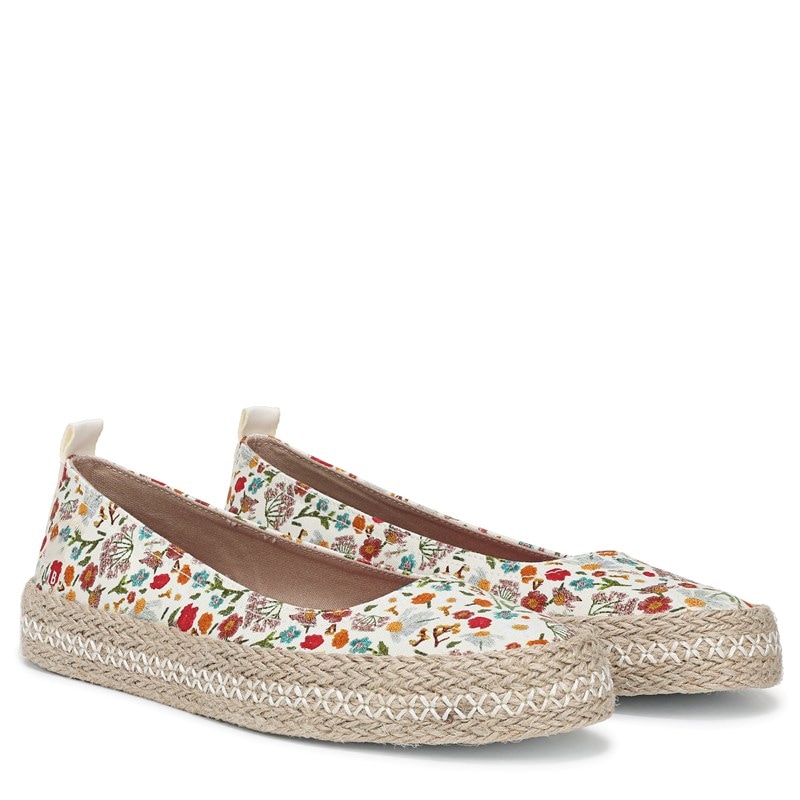 Blowfish Malibu Women's Benita Ballerina Flat Sandals (White Multi Floral Canvas) - Size 6.0 M