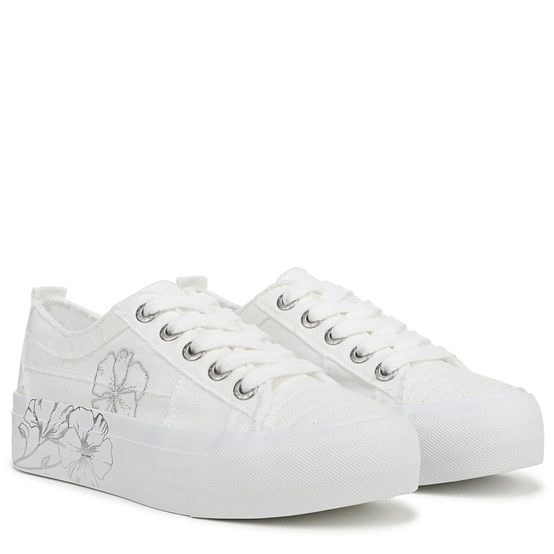 Blowfish Malibu Women's Sadie-Sun 10 Platform Sneakers (White Canvas) - Size 10.0 M